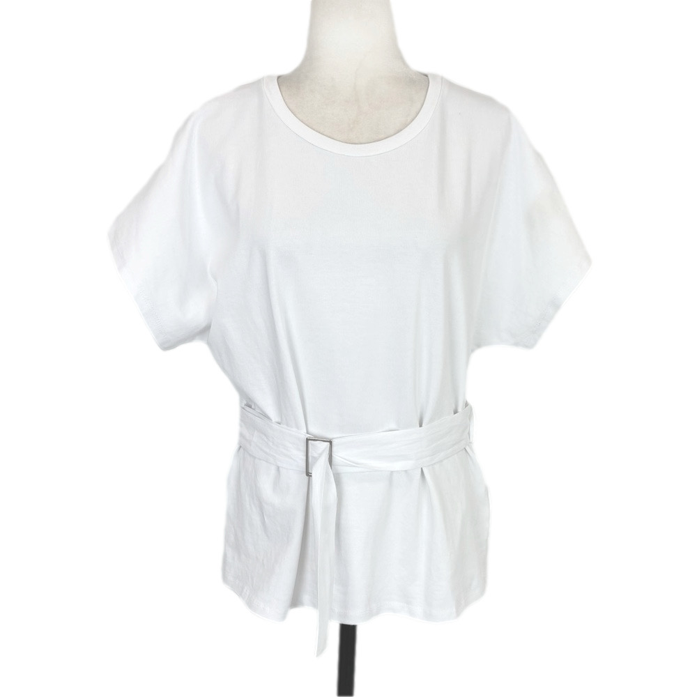 Zara white belted t-shirt, NWT